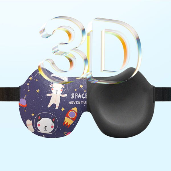 Custom 3D kids sleep mask with space design, available for wholesale orders. Perfect for retail buyers, e-commerce platforms, and educational institutions.