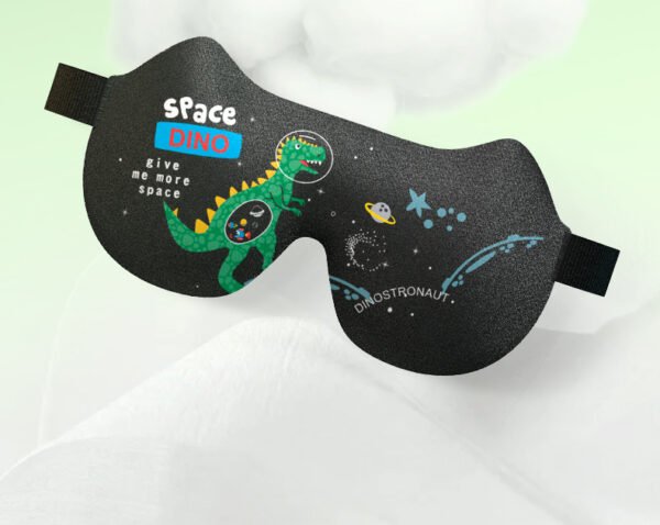 Custom 3D kids sleep mask with fun design, ideal for wholesalers and purchasers looking for bulk orders for retail, e-commerce, or promotional gifts.